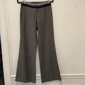 Rinascimento Black/White Pants Italy Wool Size Small